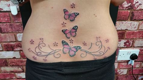 lower back butterfly tattoos|Beautiful Butterfly Lower Back Tattoos for Women